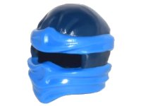 LEGO part Minifigur, Kopfbedeckung Ninjago Wickel Typ 2 mit geformten blauen Wickeln und Knoten Muster 19857pb02