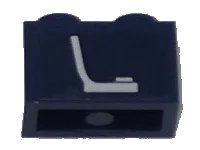 LEGO onderdeel Brick 1 x 2 with White Seat / Chair Pattern (Sticker) - Set 60197 (3004pb172)