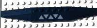 LEGO part Wedge 2 x 16 Triple with 5 White Triangles Pattern (Sticker) - Set 7751 30382pb03
