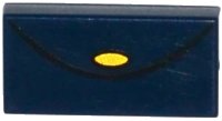 LEGO part Tile 1 x 2 with Purse with Gold Clasp Pattern 3069pb0376