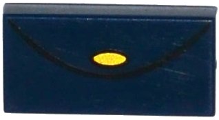LEGO part Tile 1 x 2 with Purse with Gold Clasp Pattern (3069pb0376)