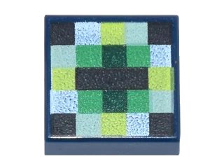 LEGO onderdeel Tile 1 x 1 with Pixelated Pattern (Minecraft Eye of Ender) (3070pb101)