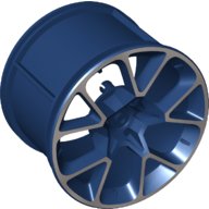 LEGO part Wheel 62.3mm D. x 42mm Technic Racing Large with Silver Outline Pattern (35187pb01)