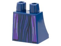 LEGO part Lower Body, Skirt with Dark Purple Robe Ends Open over Dress with Black Creases Pattern 36036pb066