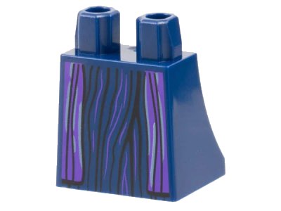 LEGO onderdeel Lower Body, Skirt with Dark Purple Robe Ends Open over Dress with Black Creases Pattern (36036pb066)
