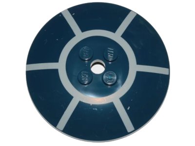 LEGO onderdeel Dish 6 x 6 Inverted (Radar) - Solid Studs with Spoke Radial Pattern (R2-D2 Dome Top) (44375bpb12)