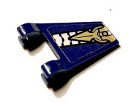 LEGO part Flag 2 x 2 Trapezoid with Gold and White Armor Pattern Model Left Side (Sticker) - Set 70642 44676pb050L