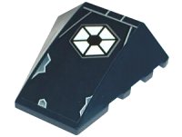 LEGO onderdeel Wedge 4 x 4 Triple Curved No Studs with Hexagonal SW Confederacy (CIS) Pattern (Sticker) - Sets 7256 / 7283 47753pb004