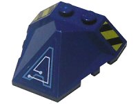 LEGO part Wedge 4 x 4 x 1 1/3 Pyramid Center with Stripes and Exo-Force Circuitry Right Pattern H (Stickers) - Set 7703 47757pb09R