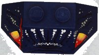 LEGO part Wedge 2 x 4 Triple with Angler Fish Face Pattern 47759pb03