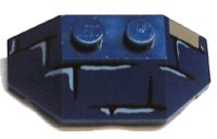 LEGO part Wedge 2 x 4 Triple with Brick Pattern (Scarab Thorax) 47759pb07