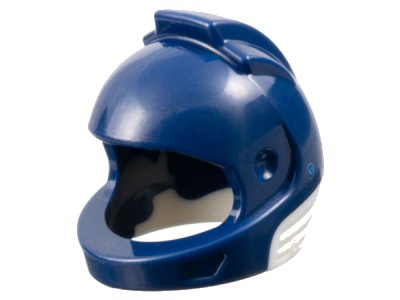 LEGO part Minifigure, Headgear Helmet Space, City Astronaut with Molded White Neck Base Pattern (49663pb04)
