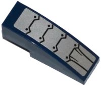 LEGO onderdeel Slope, Curved 3 x 1 with Silver Armor Plates and Black Rivets Pattern (Sticker) - Sets 70314 / 70316 / 70321 / 70323 50950pb102