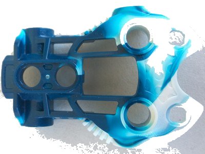 LEGO onderdeel Bionicle Toa Inika Shoulder Armor with Marbled White Pattern (53544pb01)
