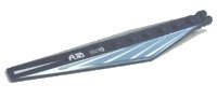 LEGO onderdeel Hinge Plate 3 x 12 with Angled Side Extensions and Tapered Ends with 'A.10', White Lines and Asian Characters Pattern (Stickers) - Set 8103 57906pb004