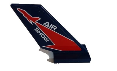 LEGO onderdeel Tail Shuttle with Red Lightning and 'AIR SHOW' Pattern on Both Sides (Stickers) - Set 60177 (6239pb090)