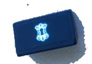 LEGO part Slope 30 1 x 2 x 2/3 with Silver Keyhole Plate Pattern (Sticker) - Set 41344 85984pb302