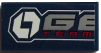 LEGO part Tile 2 x 4 with 'GE' and 'TEAM' Pattern (Sticker) - Set 60151 87079pb0525