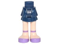 LEGO part Mini Doll Hips and Skirt Layered, Light Nougat Legs and Medium Lavender Shoes with Ankle Straps Pattern - Thick Hinge 92250c00pb02