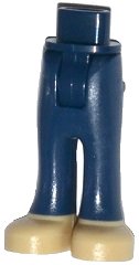 LEGO part Mini Doll Hips and Trousers with Back Pockets with Dark Tan Shoes Pattern - Thick Hinge (92253c00pb01)