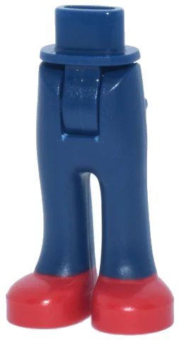 LEGO onderdeel Mini Doll Hips and Trousers with Back Pockets with Molded Red Shoes Pattern - Thick Hinge (92253c00pb69)