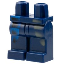 LEGO onderdeel Hips and Legs with Alpha Team Dark Gray and Blue Pockets Pattern 970c00pb0028