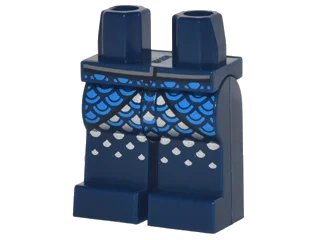 LEGO onderdeel Hips and Legs with Armor with Blue and White Waves Pattern (970c00pb0699)
