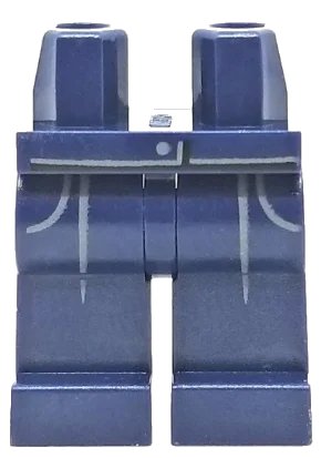 LEGO onderdeel Hips and Legs with Light Bluish Gray Pockets, Pleats, and Button Pattern (970c00pb0778)