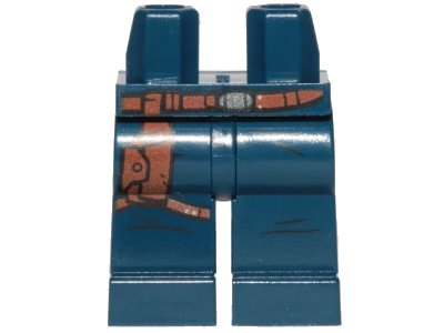 LEGO onderdeel Hips and Legs with SW Reddish Brown Belts and Holster Pattern (970c00pb1030)