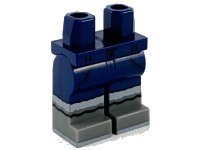 LEGO part Hips and Legs with Dark Bluish Gray Boots and Light Bluish Gray Fur Pattern 970c00pb1126