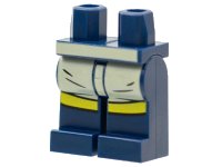 LEGO part Hips and Legs with White Apron with Yellow Hem Pattern 970c00pb1212