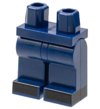 LEGO part Hips and Legs with Black Shoes Pattern 970c00pb1267