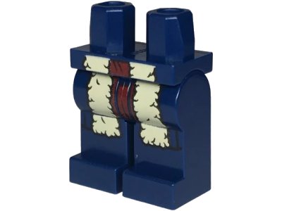 LEGO onderdeel Hips and Legs with Tan Fur Coattails and Dark Red Tunic Pattern (970c00pb1717)