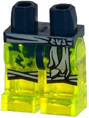 LEGO onderdeel Hips and Trans-Neon Green Legs with Light Bluish Gray Sash and Knee Straps Pattern (970c16pb05)