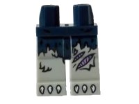 LEGO onderdeel Hips and Light Bluish Gray Legs with Dark Blue Loincloth, Fur, Purple Sinew Patches and White Claws Pattern 970c86pb16
