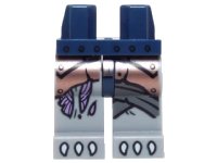 LEGO part Hips and Light Bluish Gray Legs with Copper Armor with Rivets, Medium Lavender Sinew Patches and White Claws Pattern 970c86pb19