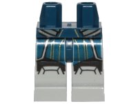 LEGO onderdeel Hips and Light Bluish Gray Legs with Dark Blue, Gold and Silver Jumpsuit Pattern (SW Ahsoka Tano) 970c86pb36