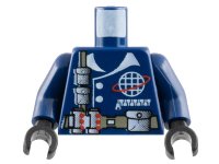 LEGO part Torso Alpha Team Logo, Utility Belt and Pouches Pattern / Dark Blue Arms / Black Hands 973pb0071c02