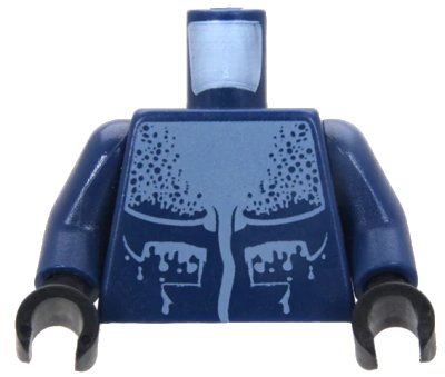 LEGO onderdeel Torso Atlantis Manta Ray Pattern / Dark Blue Arms / Black Hands (973pb0620c01)
