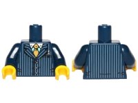 LEGO onderdeel Torso Suit Pinstripe Jacket and Gold Tie Pattern / Dark Blue Arms / Yellow Hands 973pb0899c01