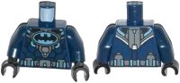 LEGO part Torso Batman Logo in Medium Blue Oval with Body Armor and Dark Bluish Gray Belt Pattern / Dark Blue Arms / Black Hands 973pb1647c01