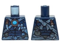 LEGO part Torso Vest with Straps, Pendants with Blue Chi Pattern 973pb1721