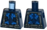 LEGO onderdeel Torso 'ACU' Jacket with Dark Bluish Gray Straps and Belt with Pouches Pattern 973pb2059