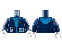 LEGO onderdeel Torso Jacket with Monitor Device Pattern / Dark Blue Arms / White Hands 973pb3188c01