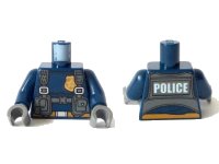 LEGO onderdeel Torso Police with Harness, Gold Star Badge Logo, Belt and 'POLICE' on Back Pattern / Dark Blue Arms / Dark Bluish Gray Hands 973pb3567c01
