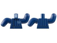LEGO part Torso Jacket, White Pinstripes and Police Star Badge Logo Pattern / Dark Blue Cactus Arms 973pb5005c01