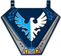 LEGO part Flag 5 x 6 Hexagonal with Blue and White Falcon and Circuitry Pattern (Sticker) - Set 70315 x1435pb023