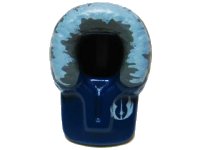 LEGO part Minifigure, Headgear Hood Fur-lined with Blue and Gray Fur and Jedi Order Insignia Pattern x205pb02