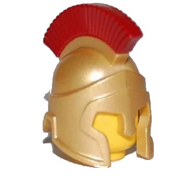 LEGO onderdeel Minifigure, Headgear Helmet Spartan Warrior with Dark Red Crest Pattern (90392pb01)