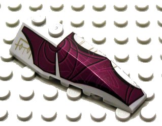 LEGO onderdeel Wedge 6 x 2 Right with Purple Wing Pattern (41747px1)